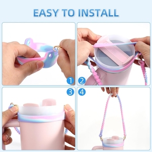 Nouvelle Corde Créative en Silicone pour Bouteille d'Eau, Sangle Portable à Motif Dessin Animé pour Bouteille d'Eau - Product Image 5