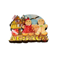 Aimant de réfrigérateur souvenir d'Alsace français personnalisé, aimant de réfrigérateur de mariage, aimant de réfrigérateur créatif 3D pour la décoration de la maison