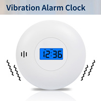 Reloj Despertador Digital con Vibración Fuerte, Silencioso, con Pantalla LCD, Recordatorio Vibratorio Inteligente, Vibrador de Cama para Personas con Sueño Profundo
