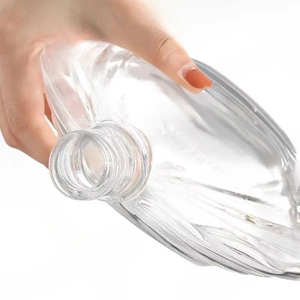 Logo personnalisé Crystal Spirits 700ml Carafe Bouteille en <span class=keywords><strong>verre</strong></span> artisanale pour Xo Brandy Tequila Vodka Whisky Rhum avec bouchon de liège - Product Image 3