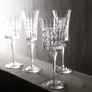 Verres à vin élégants de Style <span class=keywords><strong>français</strong></span> pour mariage ensemble de verres à vin Vintage à rayures diamantées pour restaurant de fête - Product Image 6