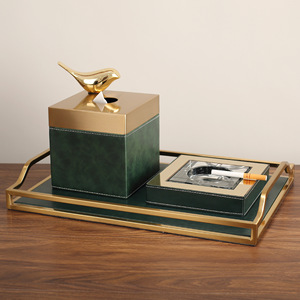 Luxury Tissue <b>Box</b> Metal Alloy Multi Purpose Home Storage Tray Coffee Table Organizer - Product Image 4