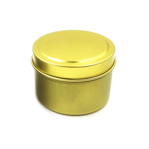 Cajas de Metal Redondas Doradas y Plateadas de 8oz para Portavelas, Envases de Estaño Recargables, Frascos Vacíos para Velas con Tapa - Product Image 2