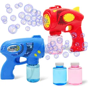 Outdoor Summer Toys Party Wedding Play sapone Bubble Machine Maker Blower Automatic Shark 5 fori bubble gun