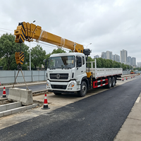 Caminhão Guindaste Dongfeng 6x4 12 Toneladas com Lança Reta de 5 Seções Chengli e Caixa de Carga de 8,5m - Fornecimento da China