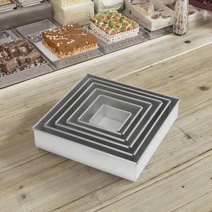 Quadratische Kuchenform 4 bis 14 Zoll Metall mit Herausnehmbarem Boden Antihaftbeschichtet Rechteckige Brownie-Backform aus Eloxiertem Aluminium - Product Image 1