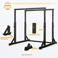 IUNNDS Estación de Ejercicio Multifuncional Personalizada Unisex con Barra Paralela y Soporte para Flexiones Ajustable en Altura, Capacidad de 150 kg