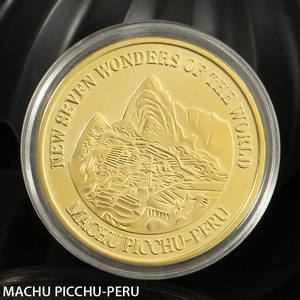 Médaille commémorative en métal plaqué or avec impression UV en relief 3D, sculpture d'ombre, thème patriotisme, Sept Merveilles du Monde, Colisée de Rome - Product Image 2