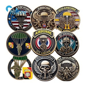 Souvenir personnalisé 3D émail <span class=keywords><strong>parachutiste</strong></span> 82nd Airborne commémorative défi pièce personnalisée 82nd Airborne défi pièces - Product Image 1
