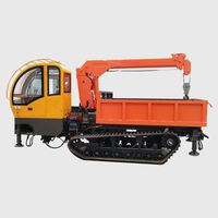 Raupen transporter 5 Tonnen Mini-Ketten kipper mit Holz greifer kran