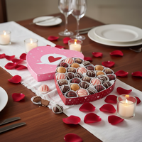 OEM-geeignete Premium-Kartonverpackung für Valentinstagsgeschenke, luxuriöse Schokoladengeschenkbox in Herzform, Geschenkbehälter