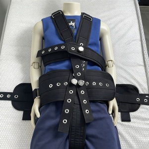Ensemble de contention 3-en-1 pour épaules, taille et entrejambe, ceinture de positionnement patient à verrouillage magnétique, dispositifs de contention pour lit patient pour soins agités et <span class=keywords><strong>BDSM</strong></span> - Product Image 3