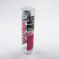 Fournisseurs de tubes en plastique acétate transparent imprimés sur mesure en gros, emballage cylindrique transparent