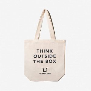 Large Canvas Bag With Zipper 100% Cotton Canvas Tote Bag Shopping <b>Cheap</b> Canvas Tote Bag - Product Image 4
