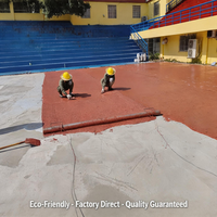 Piste de sport synthétique poreuse de 400 m pour complexe sportif, qualité export pour parc sportif communautaire au Mexique