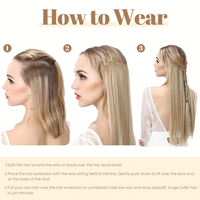 Fil invisible en gros pour extensions capillaires à marque privée, en fibre synthétique haute température pour femmes