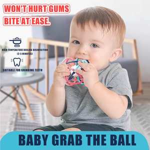 Jouet <span class=keywords><strong>hochet</strong></span> sensoriel Becho, balle de dentition, jouet d'activité pour bébé, jouet de dentition de qualité alimentaire, <span class=keywords><strong>hochet</strong></span> <span class=keywords><strong>Montessori</strong></span> pour bébé, jouets à mâcher - Product Image 4