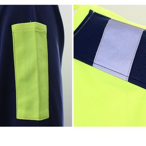 عالية الوضوح البوليستر قميص العمل طويل الأكمام شعار قابل للتخصيص عاكس السلامة مرحبا فيس ملابس العمل - Product Image 5