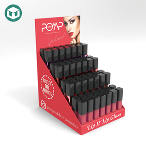 Promotion Lip Gloss Cardboard Display Retail Displays Lipsticks Cardboard Counter Display Stands