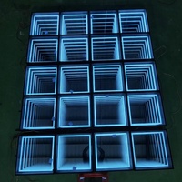 Boîte lumineuse LED en verre miroir infini à changement de couleur à suspendre au mur, panneau lumineux personnalisé avec logo pour la décoration de bar, de fête et de club