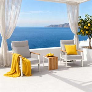 Ensemble <span class=keywords><strong>de</strong></span> 3 chaises <span class=keywords><strong>de</strong></span> conversation en aluminium Dwoo pour balcon, légères, imperméables, pour hôtel, <span class=keywords><strong>jardin</strong></span>, loisirs, ensemble <span class=keywords><strong>de</strong></span> chaises individuelles - Product Image 1