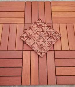 Snap On Deck Tiles Rắn <span class=keywords><strong>Merbau</strong></span> Teak Ipe Kompass Ra Cửa Gỗ Sàn Vườn Gỗ Với Cơ Sở Nhựa - Product Image 1