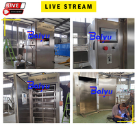 Baiyu CE Approbation Automatique Viande Fumeur Four Saucisse Faisant La Machine pour Poissons Et Fruits De Mer Usine De Traitement
