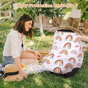 Cubierta de lactancia para recién nacidos, toldo multiusos para cochecito infantil, asiento de coche de bebé unisex y funda para silla alta - Product Image 2
