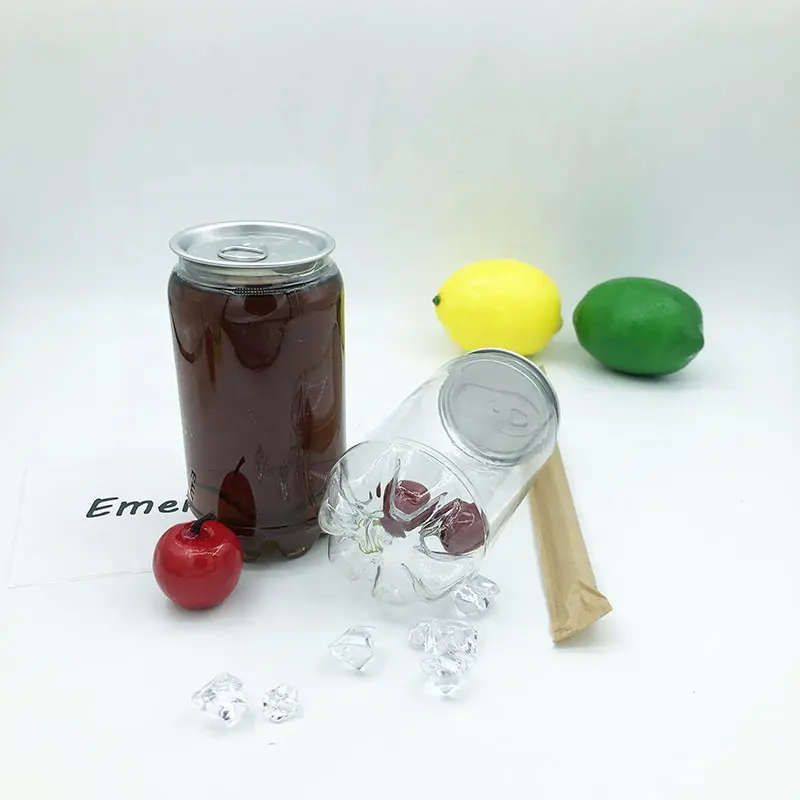 Hot sale 200ml 250ml 330ml 350ml 450ml 500ml 650ml soft drinks transparent plastic can