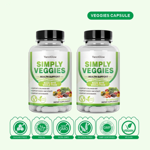 Suplemen Antioksidan Vitalitas Energi Dewasa YanniGlow OEM ODM <span class=keywords><strong>Simply</strong></span> Veggies Capsules untuk Kesehatan Pencernaan dan Diet Seimbang - Product Image 4