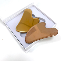 لون ذهبي أفضل سعر من الفولاذ المقاوم للصدأ Gua Sha كشط الوجه شعار مخصص معدن الفولاذ المقاوم للصدأ طقم GuaSha