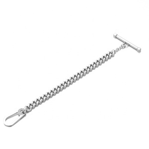 Yiwu Aceon Velle Stainless Steel Newest Toggle Clasp Design Cuban Link Chain Stamped <strong>Zipper</strong> Tag Shape Clasp <strong>Bracelet</strong> - Product Image 2