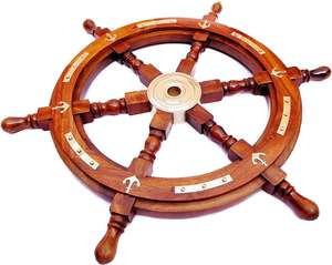 Premium 12 pouces nautique marin fabriqué à la main en laiton en bois bateau roue luxe cadeau décor pour bateau mur signes bois artisanat - Product Image 6