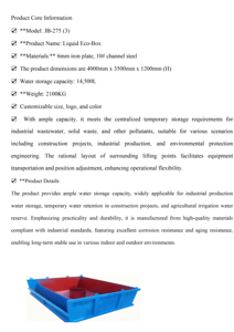 Réservoir d'eau pour chantier de construction de 4 m³ - un conteneur écologique de grande capacité équipé de plusieurs points de levage - Product Image 3