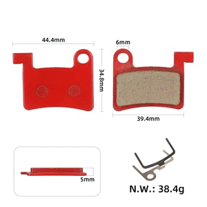 Pastillas de Freno Metálicas Rojas de Alta Resistencia al Desgaste para Scooter Eléctrico y Bicicleta Eléctrica - Product Image 2