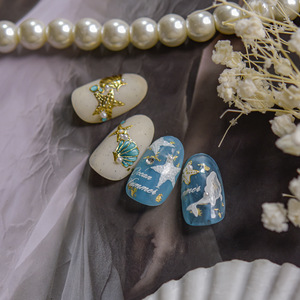 TSZS 5D estampé été Nail Art autocollants <span class=keywords><strong>d</strong></span>écalcomanies en plastique avec océan <span class=keywords><strong>vie</strong></span> étoile <span class=keywords><strong>de</strong></span> mer hippocampe cocotier été thème - Product Image 3