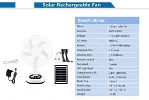 Ventilateur solaire d'intérieur pour hôtel Real English Fan avec télécommande - Product Image 1