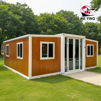Serre conteneur maritime préfabriquée prête à l'emploi 20ft 40ft, mini-maisons pliantes extensibles, appartement, villa, facile à installer, en acier, livrable