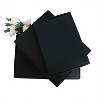 Boîtes d'emballage cadeau de luxe rigides pliables, recyclables, réutilisables, avec logo personnalisé, finition noire mate