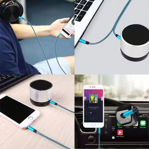 สายสัญญาณเสียง Aux แบบไนลอน ขนาด 3.5 มม. ชายต่อชาย ราคาถูก สาย Aux 3.5 มม. ยาว 1 เมตร - Product Image 5