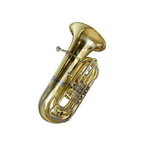 Tuba <span class=keywords><strong>Trompette</strong></span> Professionnelle SEASOUND OEM Bb <span class=keywords><strong>à</strong></span> 4 <span class=keywords><strong>Pistons</strong></span> Rotatifs Dorés, Alésage de 20 mm, Diamètre du Cloche de 375 mm, JYTU0746 - Product Image 4