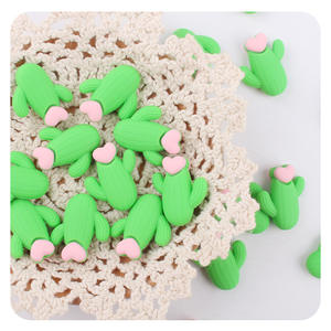 ใหม่การ์ตูน3D ลูกปัดเหงือกบดฟันกระบองเพชรสำหรับเด็กทารกอุปกรณ์เสริมห่วงโซ่จุกนมปลอมสุดสร้างสรรค์แบบทำมือ - Product Image 1