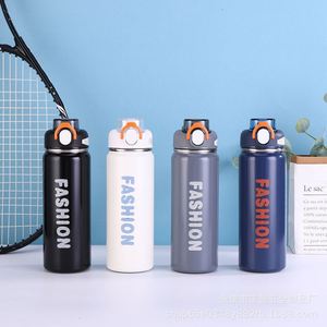 680ml Double-Layer Vacuum Insulated Stainless Steel <b>Water</b> <b>Bottle</b> Rapid Cooling Handle Lid 12-24 Hours Insulation Eco-Friendly - Product Image 2