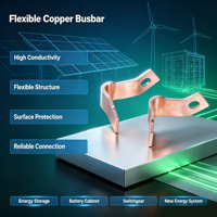 Barra Colectora Flexible de Cobre Niquelado Aislada, Conector Eléctrico Plegable para Gabinete de Interruptores de Alto Voltaje