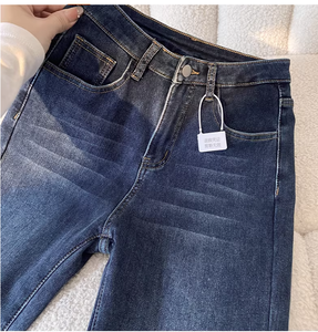 Pantalones vaqueros <span class=keywords><strong>rotos</strong></span> ZZH XZ2132 <span class=keywords><strong>para</strong></span> <span class=keywords><strong>mujer</strong></span>, primavera <span class=keywords><strong>y</strong></span> verano, versión coreana, corte ajustado, pierna pequeña, pantalones versátiles que estilizan - Product Image 4