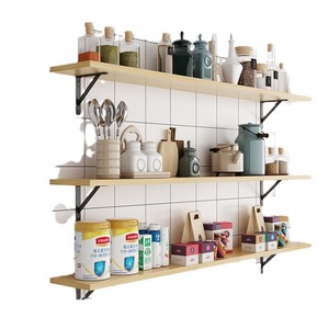 Estante de madera montado en la pared, estantería de cocina de un solo panel, estante de almacenamiento multiusos suspendido para uso en el hogar y la oficina - Product Image 5