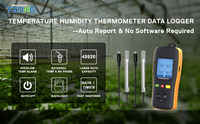 Alat Ukur Presisi Tinggi Terkalibrasi HTD702 Termometer dan Higrometer Genggam Thermo-hygrometer