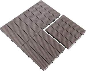 Baldosas de Madera Compuesta para Terraza Exterior WPC, Fácil Instalación, Baldosas de Madera y Plástico Entrelazadas - Product Image 1