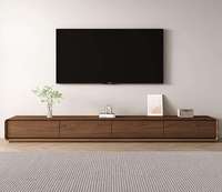 Meuble TV et table basse combinés modernes et compacts 2026 avec unité de rangement intelligente murale ultra-mince