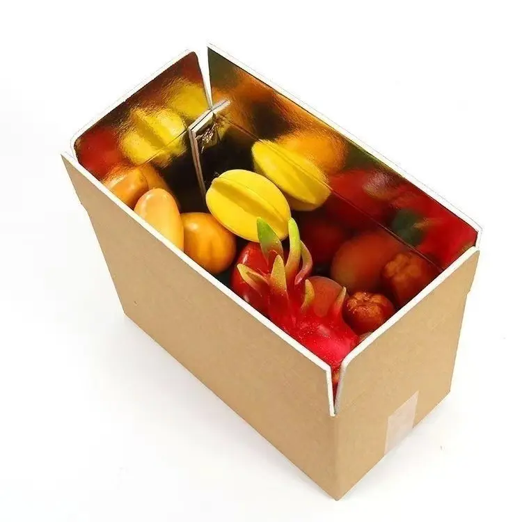 Op Maat Gemaakte Voedselverzending Verpakkingsdoos, Karton, Fruit En Groenten Vers Houden Aluminiumfolie Karton